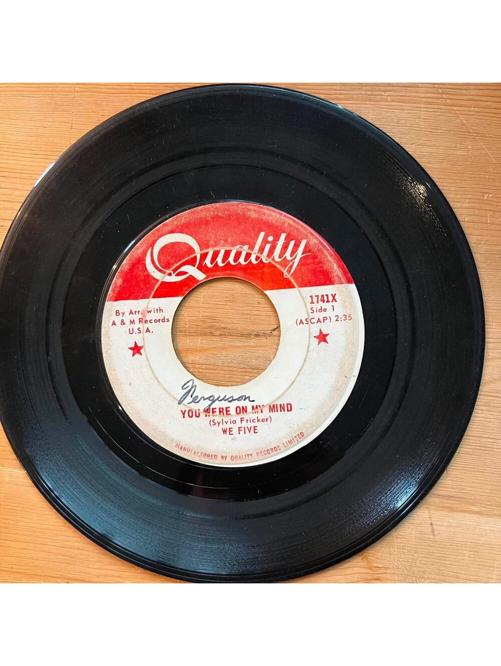We Five - You were on my Mind/Small World 45rpm VG+ R11